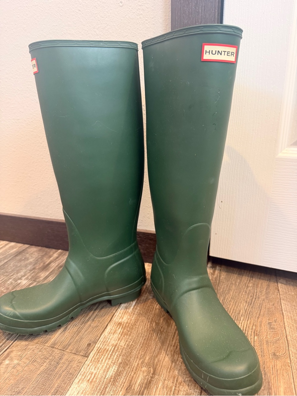 Hunter Deep Green Tall Rubber Rain Boots